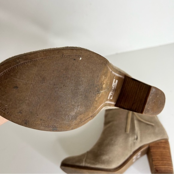 Toms Taupe Lunata Womens Ankle Booties 7 - Picture 8 of 9